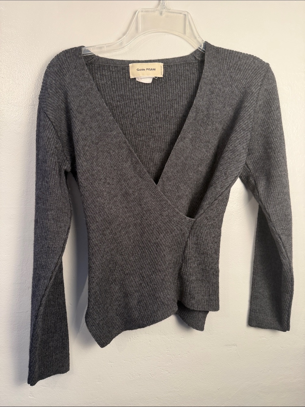 Guido Pisani Women's Gray Wrap Sweater